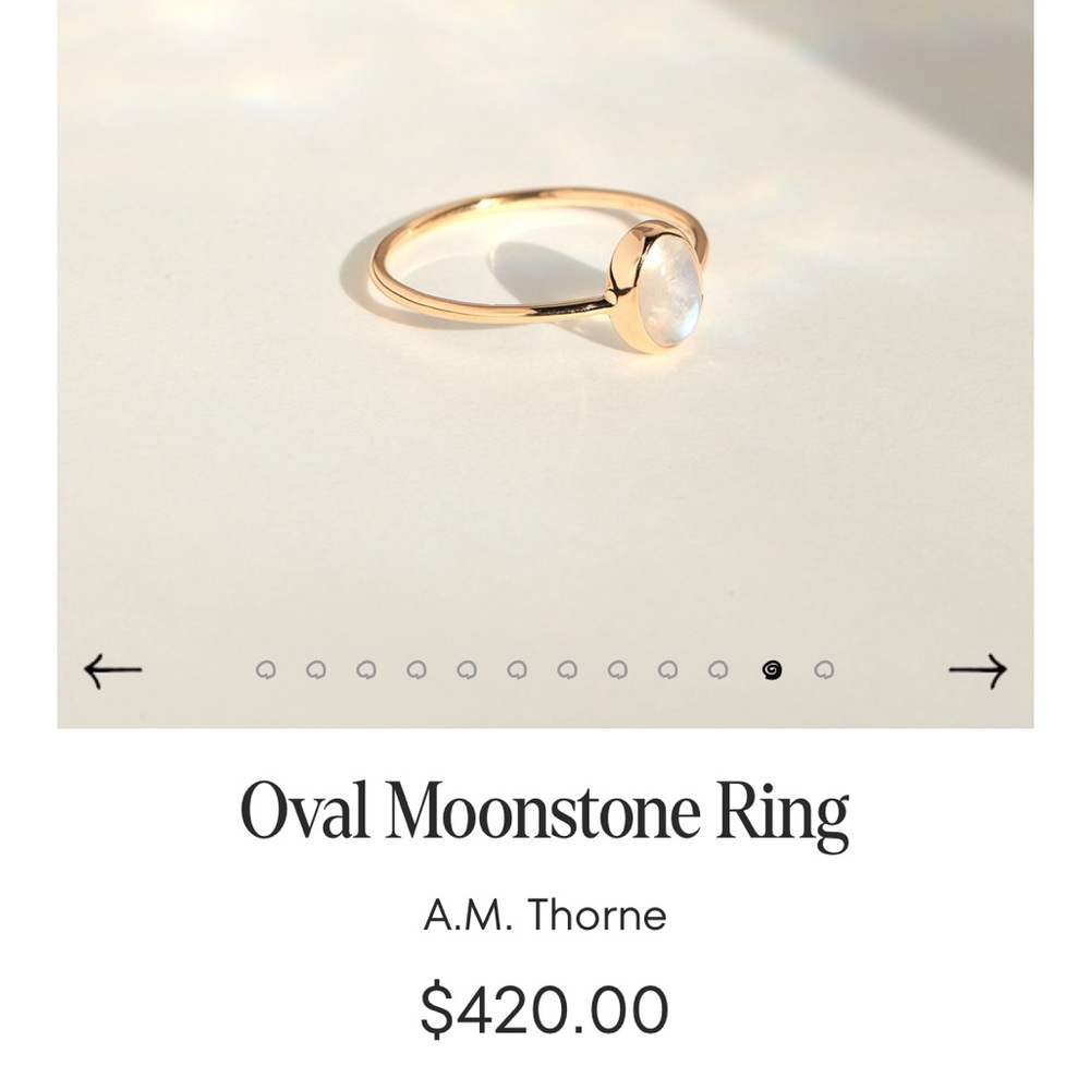 Catbird Oval Moonstone 14K Gold - Picture 3 of 7